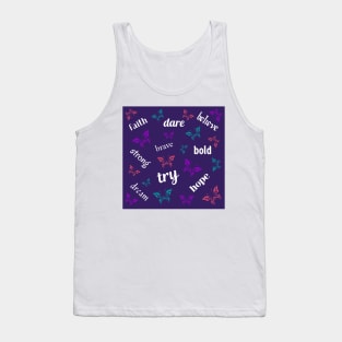 Positive Affirmation Butterfly Pattern Tank Top